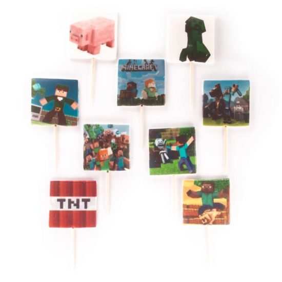 Maincraft – sada cukrových zápichů 2D na dort