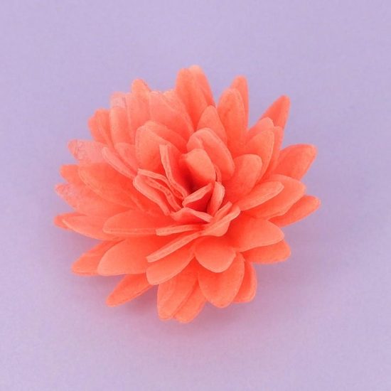 Květ z jedlého papíru Astra lososová - 5,5 cm