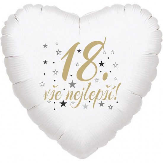 18. narozeniny balónek srdce