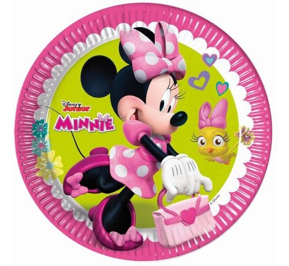 Papírové talíře myška Minnie "Minnie Happy Helpers", 23 cm, 8 ks