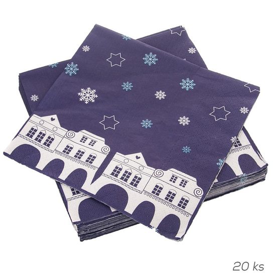 Ubrousek papír WINTER CITY 20 ks 33x33 cm