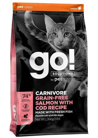 Petcurean GO! Solutions Carnivore Salmon&Cod pro kočky 7,26 kg