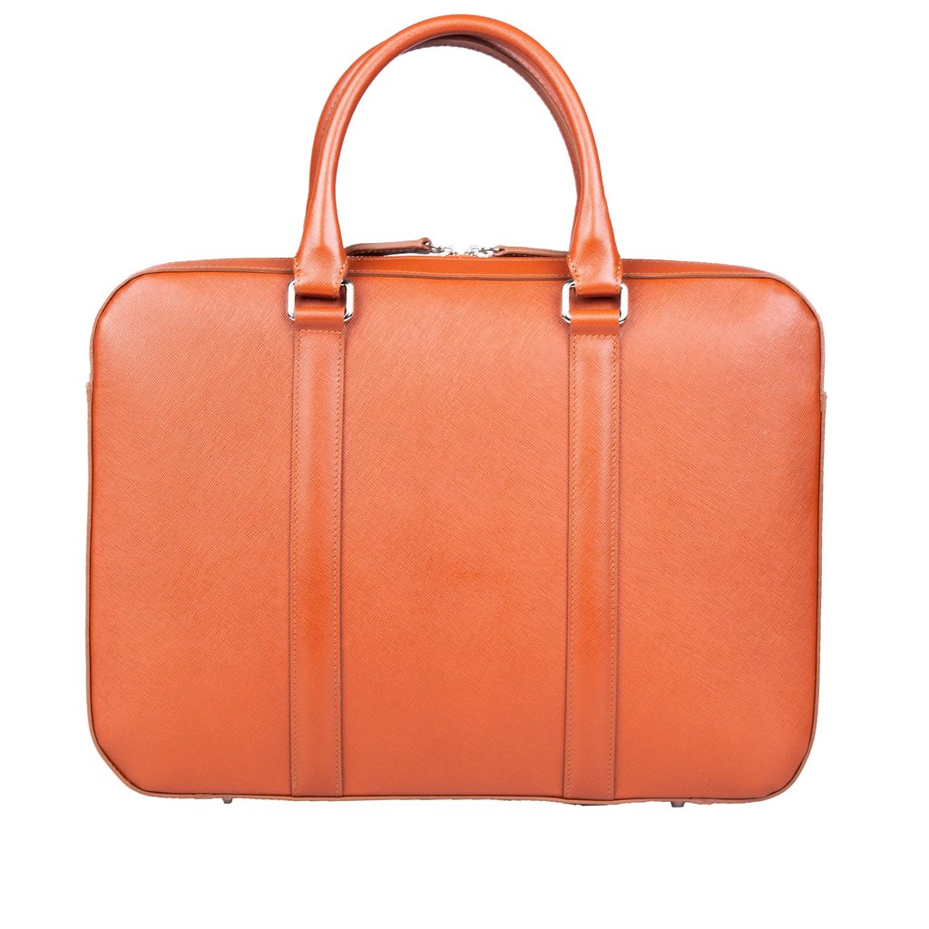 Gentleman Store - Kožená slim taška na notebook John & Paul - koňak - John  & Paul - Tašky a kufre - Na cesty, Doplnky