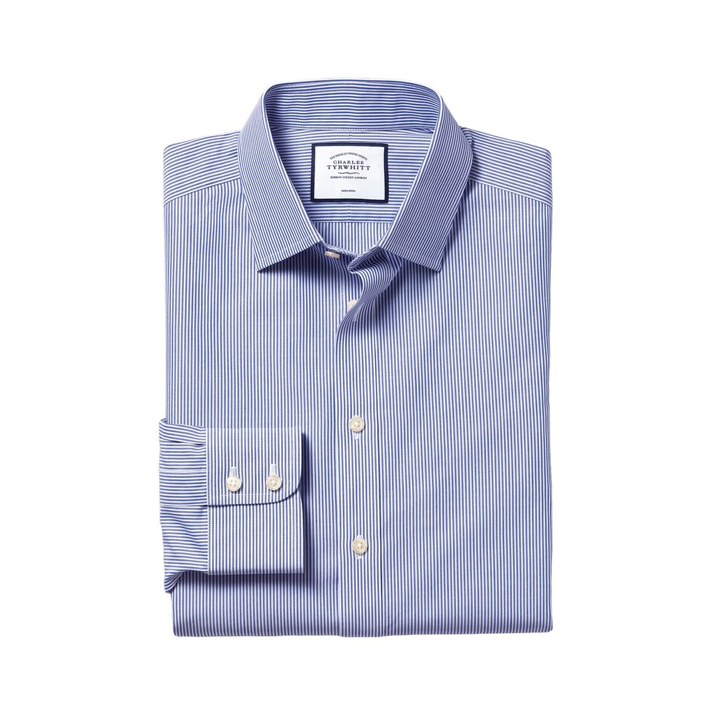 Gentleman Store - Charles Tyrwhitt Spread Collar Non-Iron Bengal Stripe ...