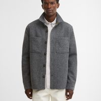 Barbour Marltown Tailored Wool Blend Overshirt — Grey