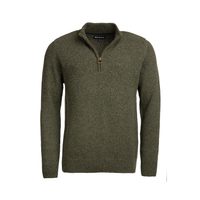 Barbour Essential Tisbury Half Zip Knitted Jumper — Dark Seaweed