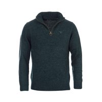 Barbour Essential Lambswool Half Zip Sweater — Seaweed Mix