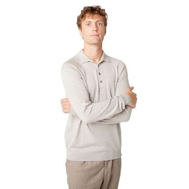 Peregrine Beauford Polo Shirt — Light Grey