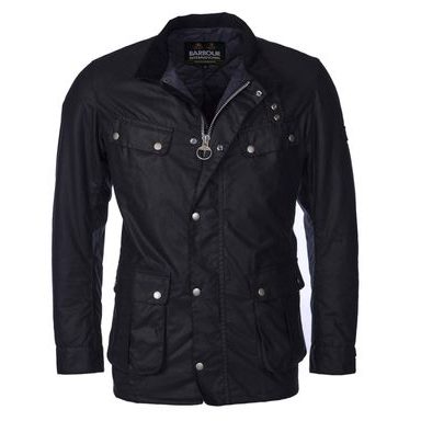 Barbour International Duke Wax Jacket — Black