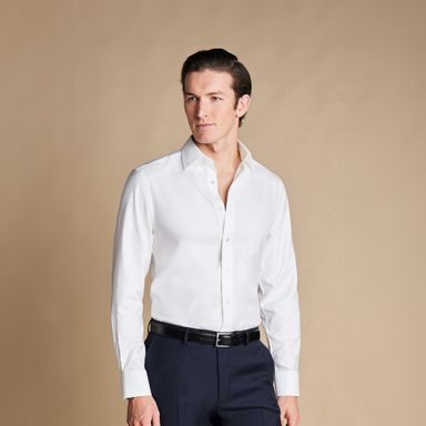 Charles Tyrwhitt Non-Iron Twill Shirt — White