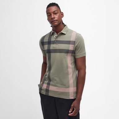 Barbour Blaine Oversized Tartan Polo Shirt — Dusty Green