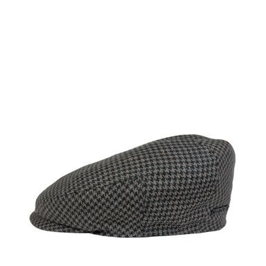 Stetson Silk Houndstooth Driver Cap — Dark Grey