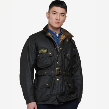 Barbour International Original Waxed Jacket — Sage