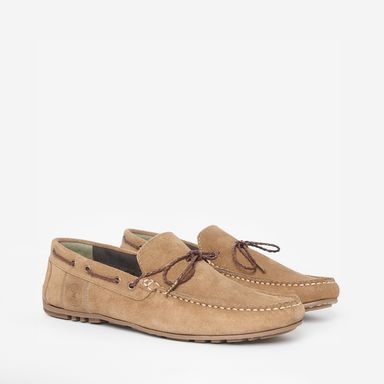 Barbour Jenson Driving Shoes — Taupe Suede