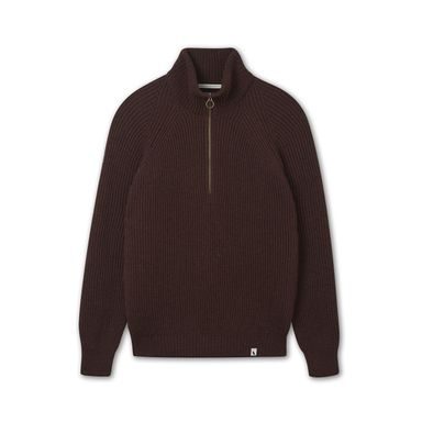 Barbour Nelson Essential Half Zip Sweatshirt — Brick Red