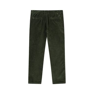 KnowledgeCotton Apparel Chuck Regular Flannel Chino Pants — Kelp Melange