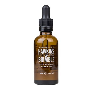 Vyživujúci olej na bradu a fúzy Hawkins & Brimble (50 ml)