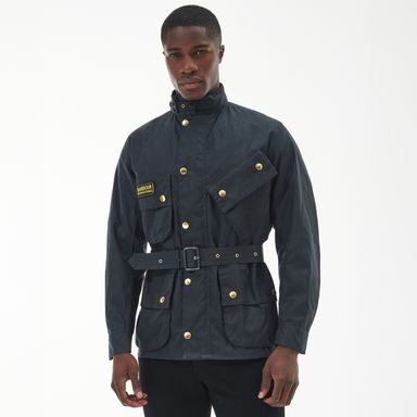 Barbour International Original Waxed Jacket — Navy