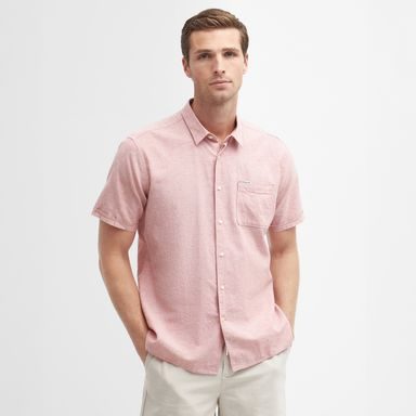 Barbour Nelson Short Sleeve Shirt — Pink Clay