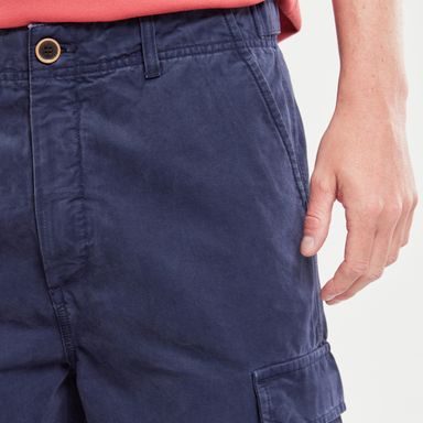 Barbour Overdyed Twill Shorts — Washed Blue