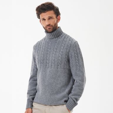 Barbour Duffle Knitted Jumper — Grey Marl