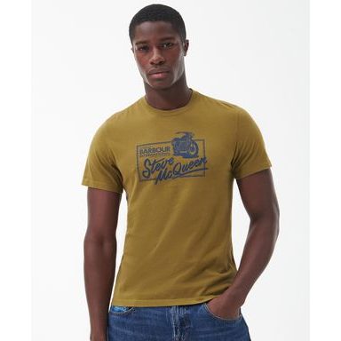 Barbour International Socket Graphic T-Shirt — Grey Marl