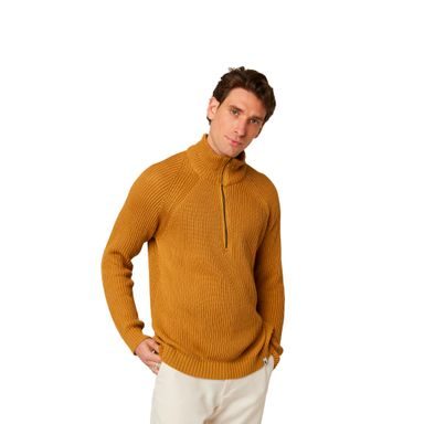 Peregrine Felix Quarter Zip Jumper — Amber