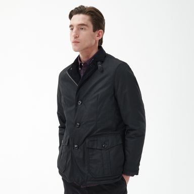 Barbour Winter Lutz Wax Jacket — Classic Black