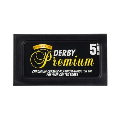 Klasické žiletky na holenie Derby Premium Double Edge (5 ks)