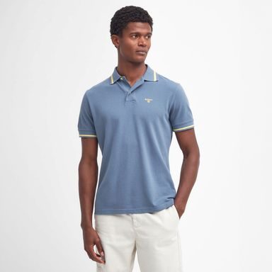 Barbour Newbridge Polo Shirt — Dark Chambray