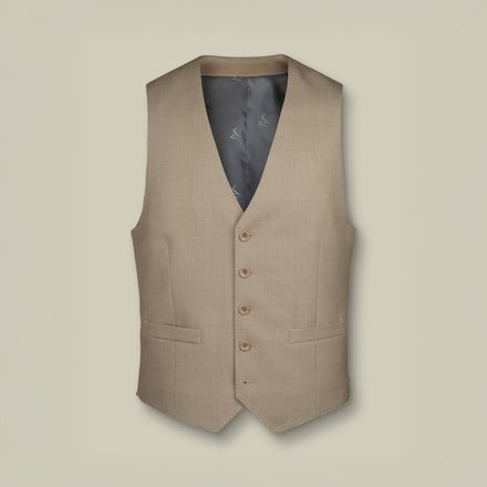 Charles Tyrwhitt Ultimate Performance Sharkskin Waistcoat — Taupe