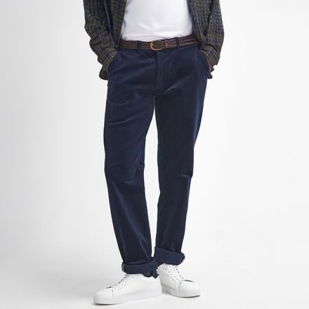 Barbour Stretch Cord Tailored Trousers — Classic Navy