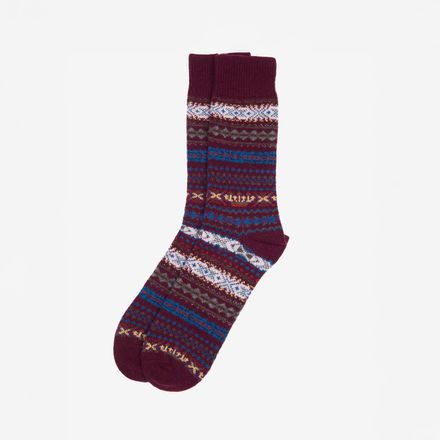 Barbour Boyd Socks — Burgundy
