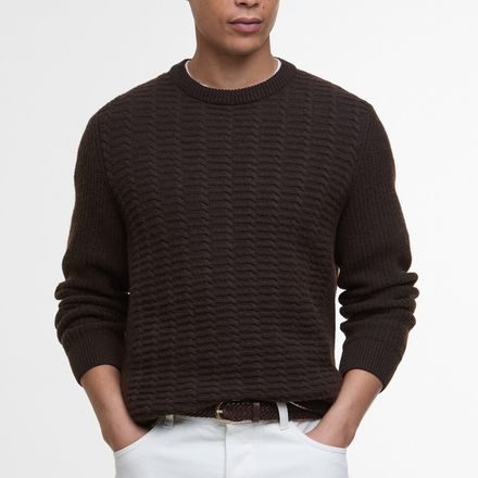 Barbour Cleveland Crew Neck Jumper — Dark Oak