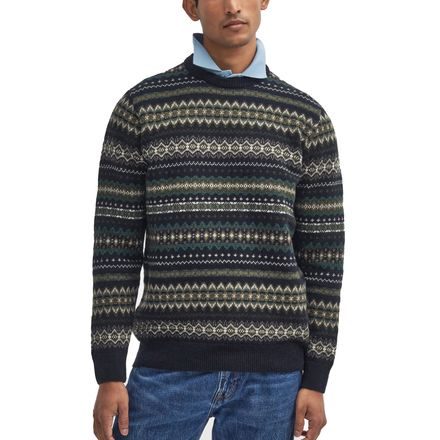 Barbour Case Fair Isle Jumper — Black Marl