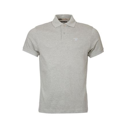 Barbour Tartan Pique Polo Shirt — Grey Marl