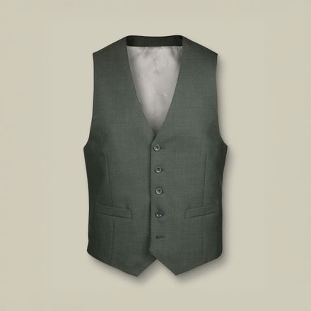 Charles Tyrwhitt Ultimate Performance Sharkskin Waistcoat — Sage Green