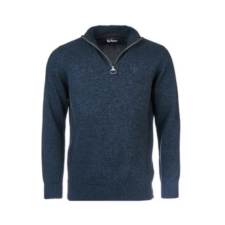 Barbour Essential Lambswool Half Zip Sweater — Navy Mix