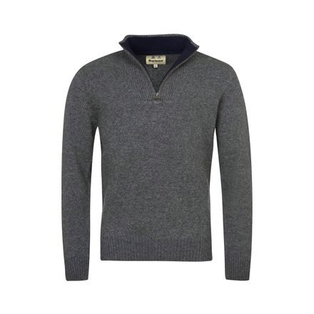 Barbour Nelson Essential Half Zip Sweatshirt — Storm Grey