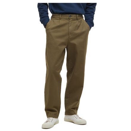 Barbour Washed Stretch Relaxed Trousers — Light Sage