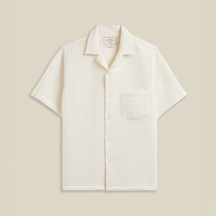 Portuguese Flannel Honey Comb — White