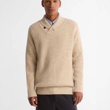 Barbour Shawl Neck Fleck Jumper