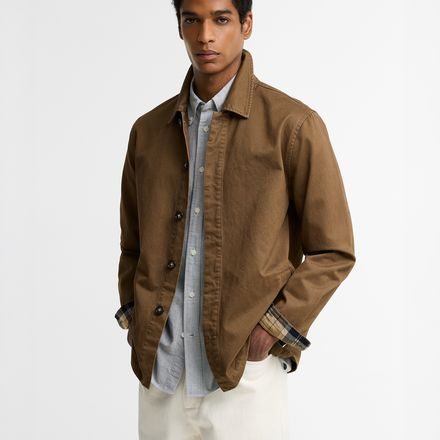Barbour Yorklane Twill Overshirt — Dark Sand