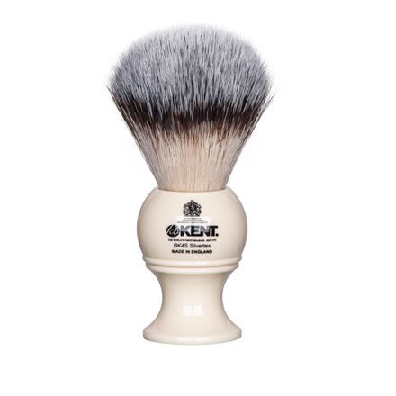 Kent BK4S — Medium Synthetic Ivory White Shaving Brush