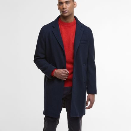 Barbour Kirkbridge Wool Coat — Navy