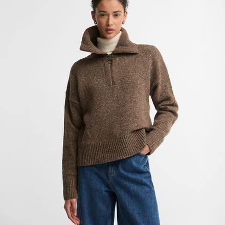 Barbour Lavensdale Half Zip Fleck Yarn Jumper