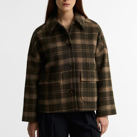 Barbour Myla Checked Wool Coat