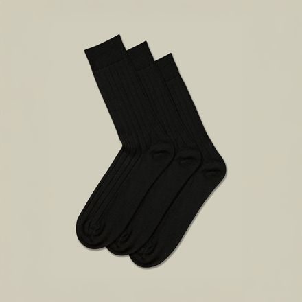 Charles Tyrwhitt 3-Pair Merino Wool Socks — Black