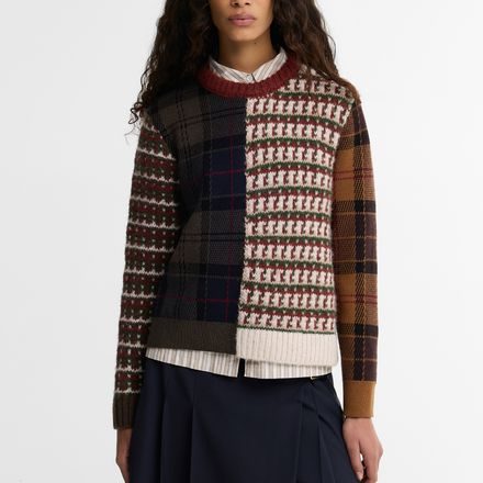 Barbour Ashfort Patchwork Crew Neck Jumper