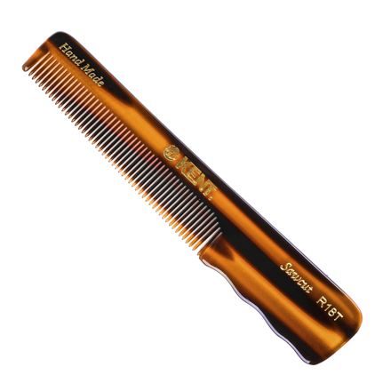Kent A R18T — Pocket Comb with Thumb Grip Fine Hair